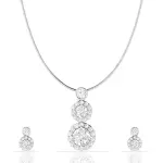 ANAYRA 925 Sterling Silver Fancy Pendant Set for Women | Hallmark Certified Silver Pendant Set