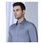 BLACKBERRYS-UnWrinkle Formal Blue Solid Shirt - George