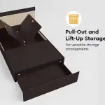 Godrej-Apex V2 King Size Engineered Wood Bed with Pull-Out Storage