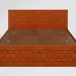 Godrej-Honeycomb Queen Size Solid Wood Bed With Box Storage