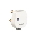 Havells AHLGWXW163 16A 3Pin Flat Plugtop with Indicator, white (Model: AHLGWXW163-Pk1)