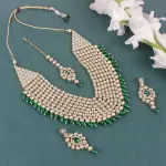 Shining Diva Fashion Latest Stylish Kundan Pearl Traditional Necklace Jewellery Set for Women