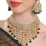 Shining Diva Fashion Latest Stylish Choker Traditional Pearl Kundan Necklace Jewellery Set for Women