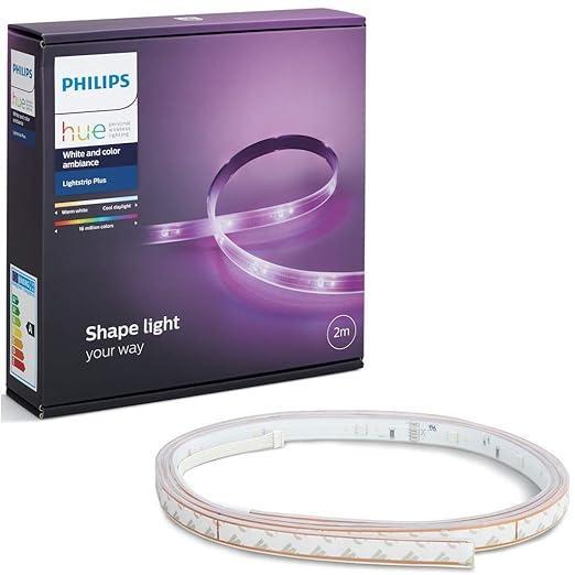 Philips- Hue Gen 4 Smart Light Strip (White & Color Ambiance) 20W Base 2 Meters, Bluetooth & Zigbee Compatible