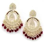 Shining Diva Fashion Latest Stylish Traditional Kundan Chandbali Earrings for Women and Girls