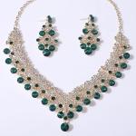 Shining Diva Fashion Elegant Crystal Diamond Necklace Jewellery Set for Women