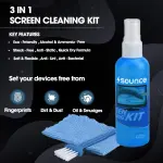 Sounce 3 in 1 Cleaning Set for Screen PC, Laptops, Monitors, Mobiles, LCD, LED, TV/Professional
