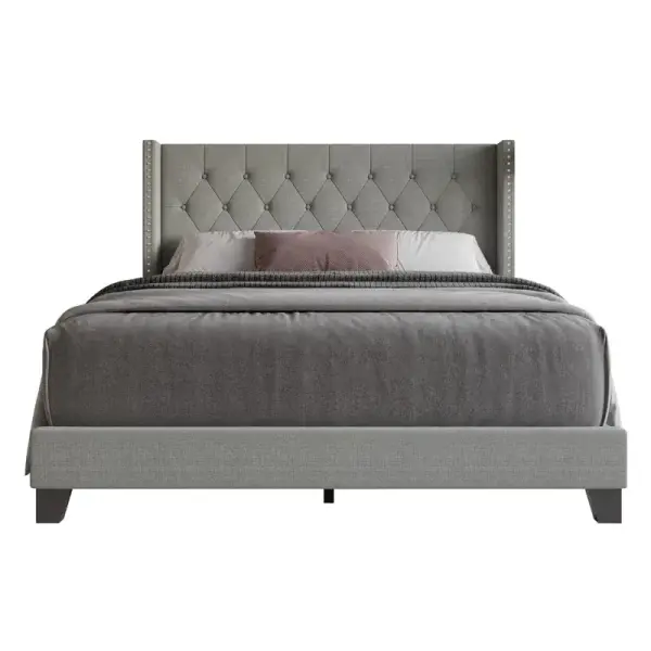 Wayfair-Ameire Upholstered Wingback Bed