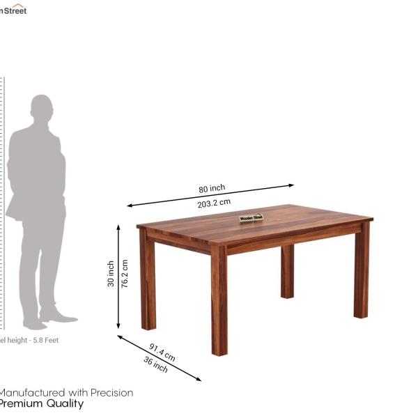 WoodenStreet-Janet 8 Seater Dining Table