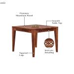 WoodenStreet-Cambrey Compact 4 Seater Dining Table