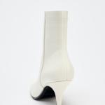 ZARA-LEATHER ANKLE BOOTS WITH TOPSTITCHING